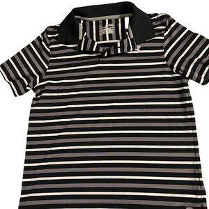 Boys Youth Large YLG/JG/G UNDER ARMOUR Polo Shirt Golf Top Black White Gray Kids